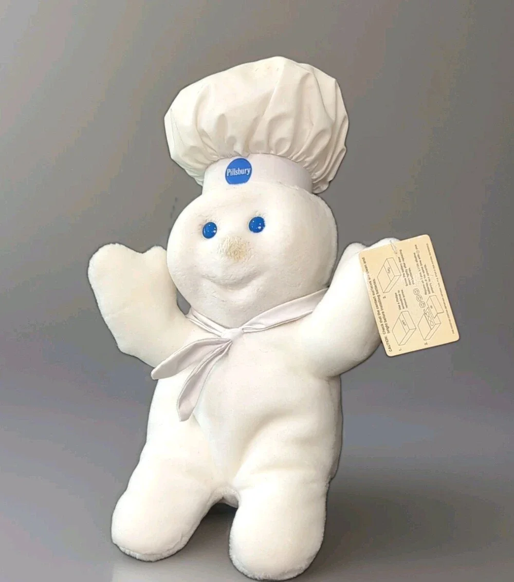 Pillsbury Doughboy Plush Advertising Doll White with Chef Hat